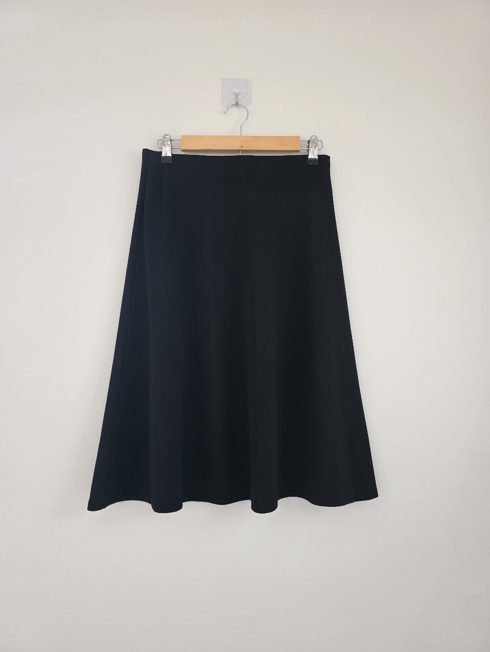Vince Black A-Line Midi Skirt